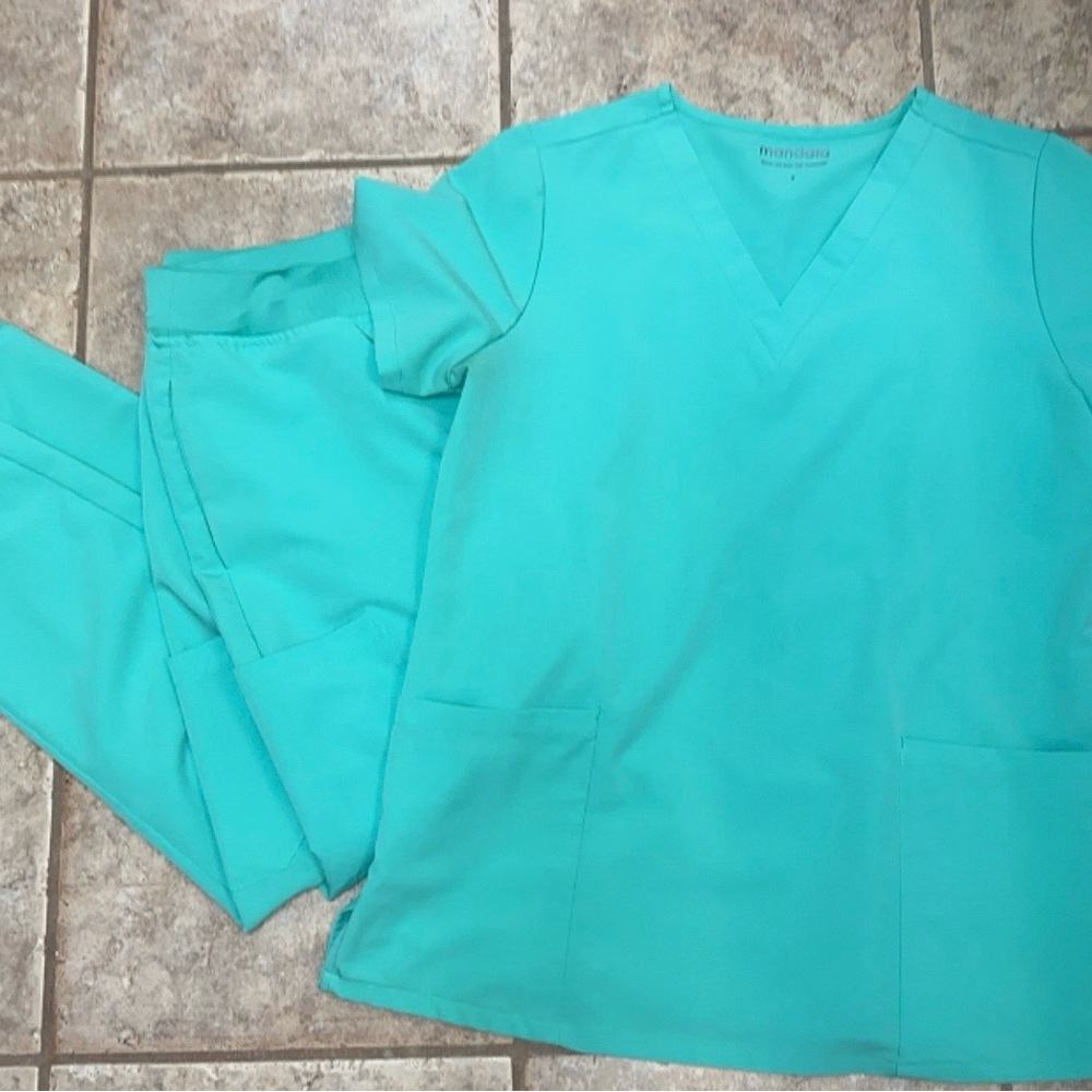 Turquoise Scrub Set